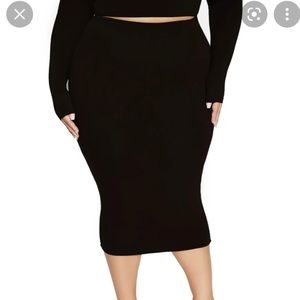 NWT Naked Wardrobe Midi Skirt